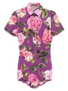 Dolce & Gabbana Floral Print Jumpsuit Elasticated Waistband In Multicolor