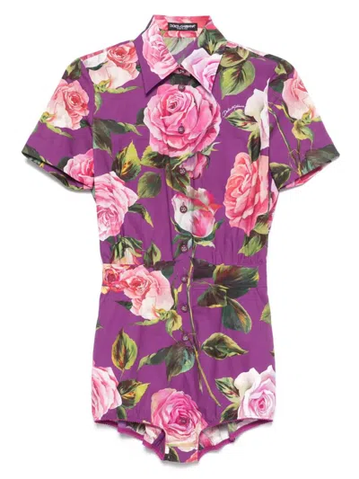 DOLCE & GABBANA DOLCE & GABBANA FLORAL PRINT JUMPSUIT