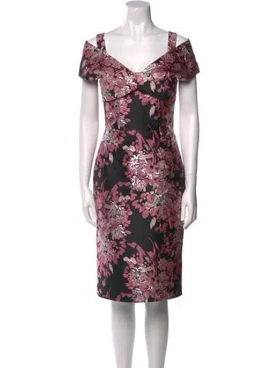 Pre-owned Dolce & Gabbana Floral Print Knee-length Dress