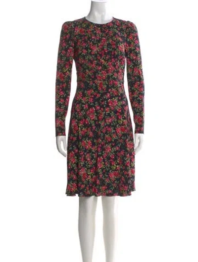 Pre-owned Dolce & Gabbana Floral Print Knee-length Dress In Multi