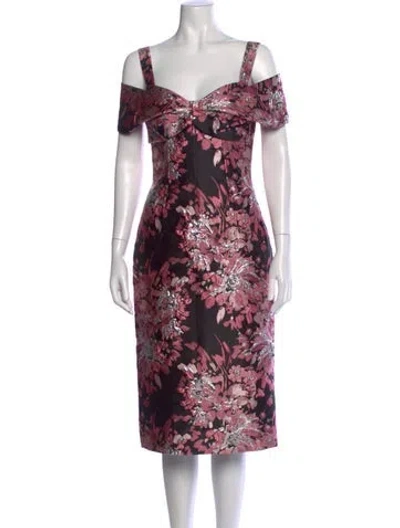 Pre-owned Dolce & Gabbana Floral Print Knee-length Dress W/ Tags In Multi