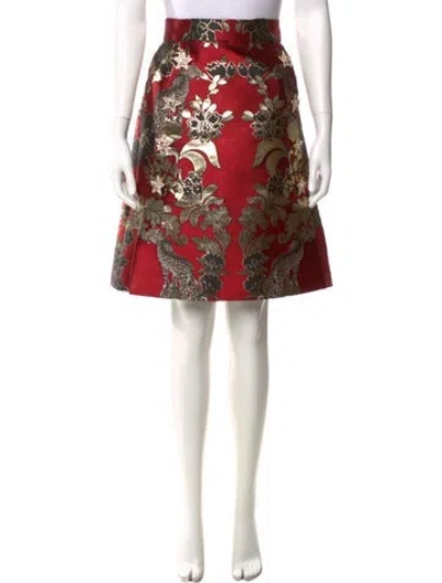 Pre-owned Dolce & Gabbana Floral Print Knee-length Skirt