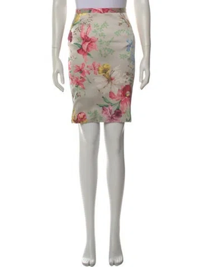 Pre-owned Dolce & Gabbana Floral Print Knee-length Skirt