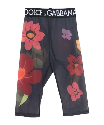 Dolce & Gabbana Floral Print Leggings In Multi