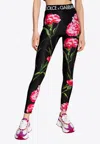 Dolce & Gabbana Floral Print Leggings In Multicolor