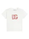 Dolce & Gabbana Baby Girls Floral Dg Logo T-shirt In White