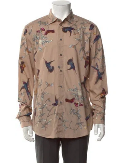 Pre-owned Dolce & Gabbana Floral Print Long Sleeve Shirt In Neutrals