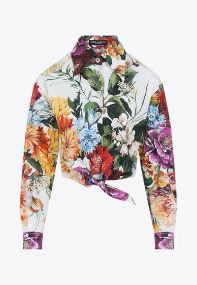 DOLCE & GABBANA FLORAL PRINT LONG-SLEEVED SHIRT