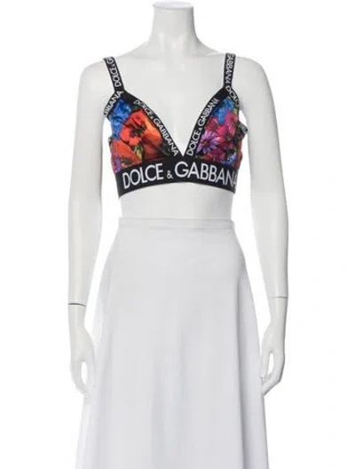 Pre-owned Dolce & Gabbana Floral Print Lounge Set W/ Tags In Blue