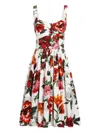 Dolce & Gabbana White Cotton Poplin Dress