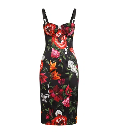 DOLCE & GABBANA FLORAL PRINT MIDI DRESS