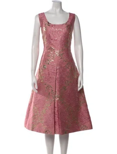 Pre-owned Dolce & Gabbana Floral Print Midi Length Dress W/ Tags