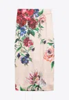 Dolce & Gabbana Printed Stretch Satin Skirt