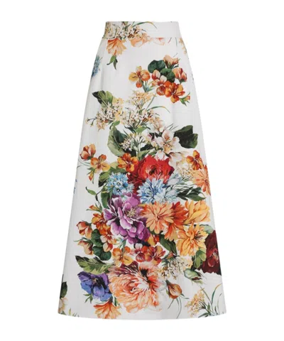 Dolce & Gabbana Floral-print Midi Skirt