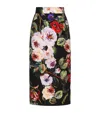 Dolce & Gabbana Floral Print Silk Midi Skirt