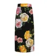 Dolce & Gabbana Multicolor Shirt With Oversize Pointed Collar And All-over Floral Motif In Silk Stretch Woman