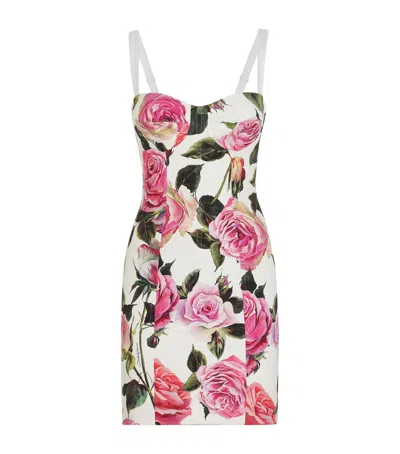 DOLCE & GABBANA FLORAL PRINT MINI DRESS