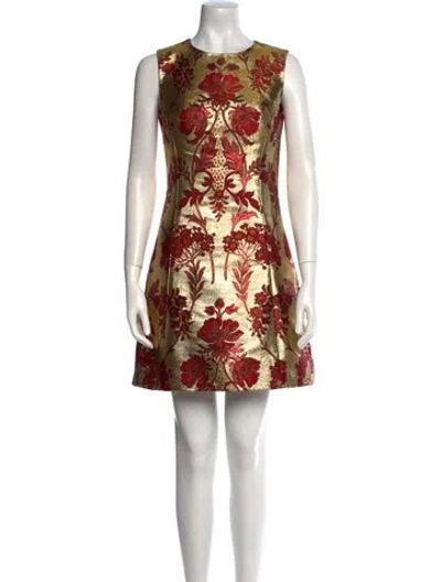 Pre-owned Dolce & Gabbana Floral Print Mini Dress