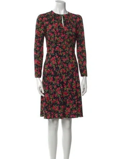 Pre-owned Dolce & Gabbana Floral Print Mini Dress In Multi
