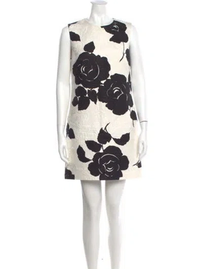 Pre-owned Dolce & Gabbana Floral Print Mini Dress In Multi
