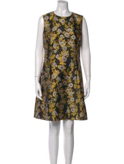 Pre-owned Dolce & Gabbana Floral Print Mini Dress In Multi