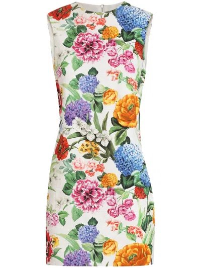 DOLCE & GABBANA FLORAL-PRINT MINI DRESS