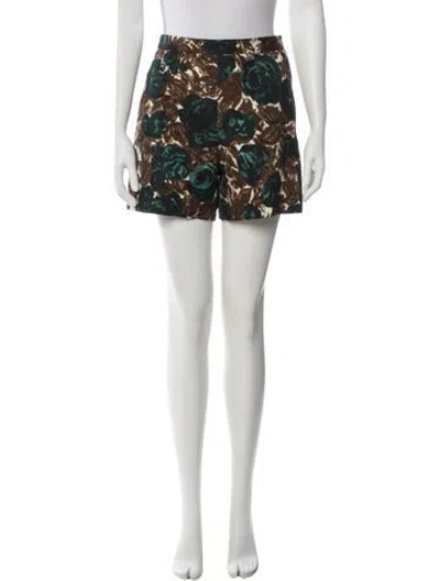 Pre-owned Dolce & Gabbana Floral Print Mini Shorts