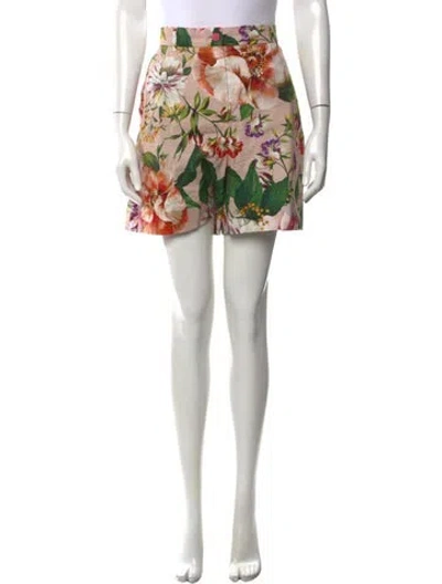 Pre-owned Dolce & Gabbana Floral Print Mini Shorts
