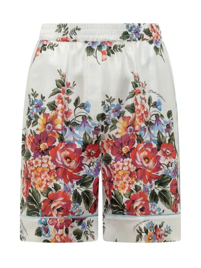Dolce & Gabbana Floral Print Mini Shorts In Multi