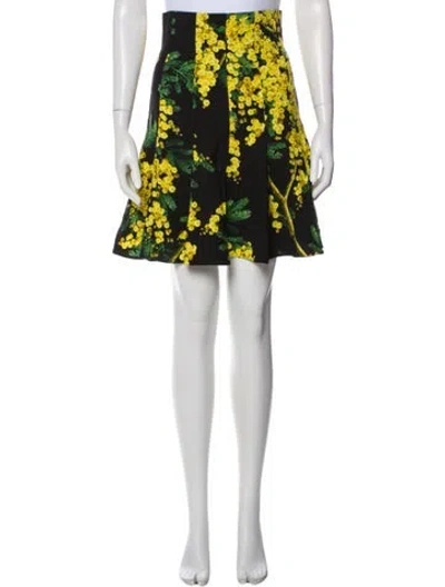 Pre-owned Dolce & Gabbana Floral Print Mini Skirt In Multi