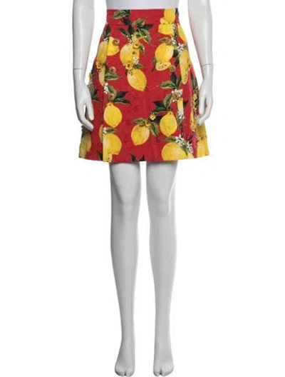 Pre-owned Dolce & Gabbana Floral Print Mini Skirt In Multi