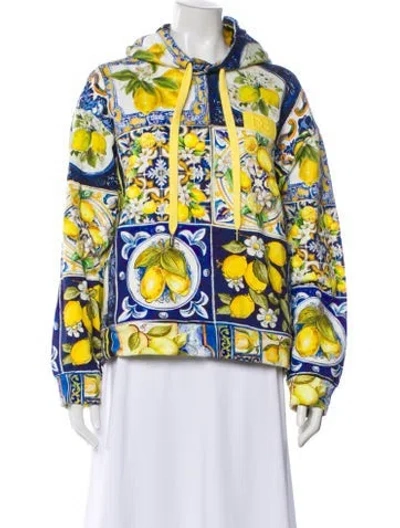 Pre-owned Dolce & Gabbana Floral Print Mock Neck Sweater In Multi