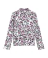 Dolce & Gabbana Floral-print Mock-neck T-shirt In Multi