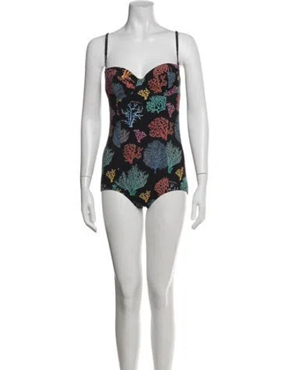 Pre-owned Dolce & Gabbana Floral Print One-piece In White