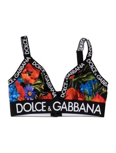Pre-owned Dolce & Gabbana Floral Print Pajamas In Black