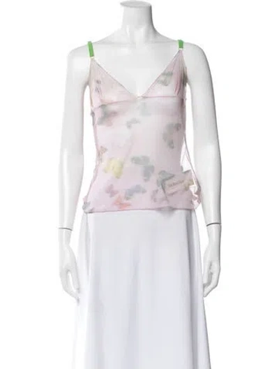 Pre-owned Dolce & Gabbana Floral Print Pajamas In Pink