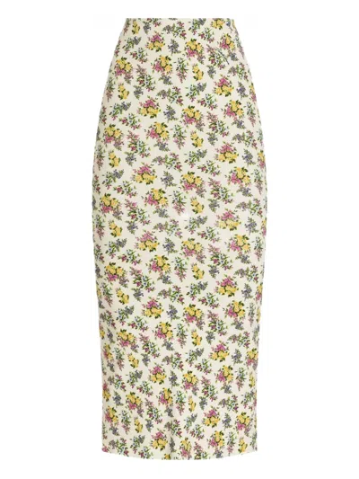 Dolce & Gabbana Floral-print Pencil Skirt In Multi
