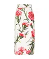 Dolce & Gabbana Floral-print Pencil Skirt In White