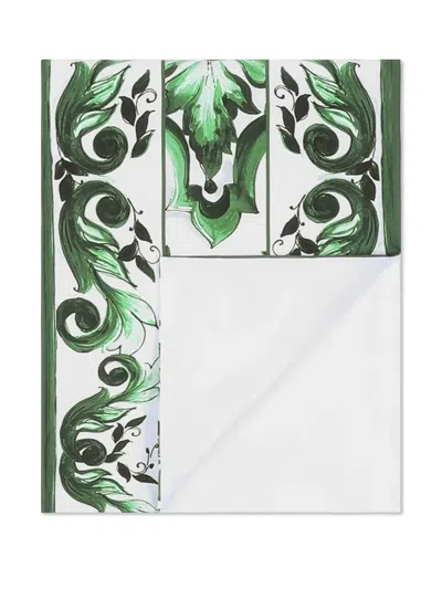 Dolce & Gabbana Kissenbezüge Mit Blumen-print (2er-set) In Green