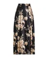 Dolce & Gabbana Rose Douchesse Cretonne Midi Skirt In Multi