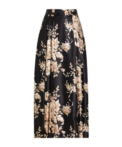 Dolce & Gabbana Floral-print Pleated Midi Skirt In Multi