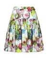 Dolce & Gabbana Floral-print Pleated Miniskirt In Multicolor