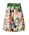 Dolce & Gabbana Floral-print Pleated Skirt In Multicolor