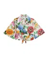 Dolce & Gabbana Kids Multicolor Floral-print Poplin Shirt In Multicolor