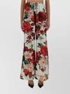 Dolce & Gabbana Satin Pajama Pants With Rose Print