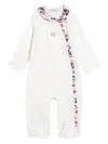 Dolce & Gabbana Floral-print Ruffled Babygrow Set In White