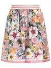 Dolce & Gabbana Floral-print Satin Shorts In Pink