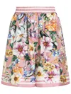 Dolce & Gabbana Floral-print Satin Shorts In Rosa