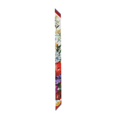 DOLCE & GABBANA DOLCE  GABBANA FLORAL PRINTED TWILL SCARF