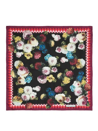 Dolce & Gabbana Floral Print Scarf In Multicolour